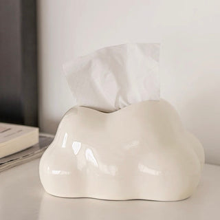 Cloud-shaped ceramic tissue casein  cloud motif