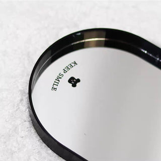 Oval-shaped mirror trayin  accessory storage