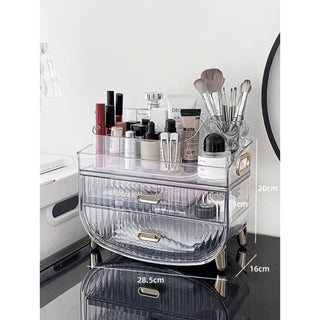 Clear Gold Drawer Tray Cosmetic Box Storage