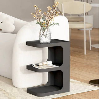 25cm Wide Iron E-Type Compact Three-Tier Side Table