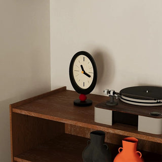 Black Frame Oval Stand Clock Table Clock