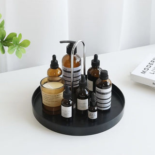Arch Round Tray with Handle Monotone