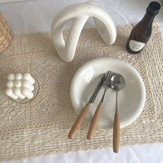Half Ring Ceramic Art Object White