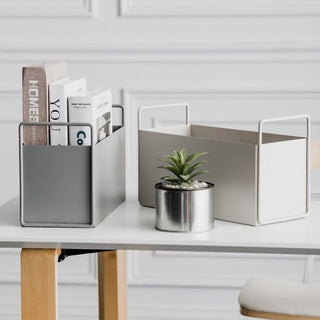 Storage Box with Handle Magazine Rack