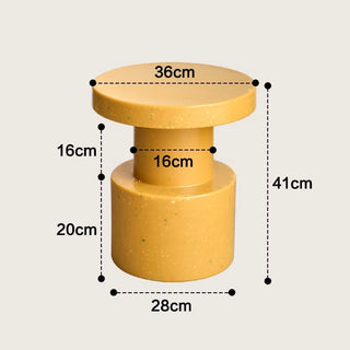 Mixed Color Compact Side Table Stool   in