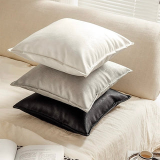 Rich Faux Leather Monotone Cushion Cover  45 x 45 cm