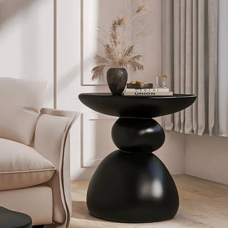Modern Art Design Compact Side Table Black