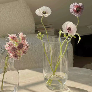 Clear Glass Simple Flower Vase