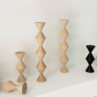 Triangle Wood Object Set of 2