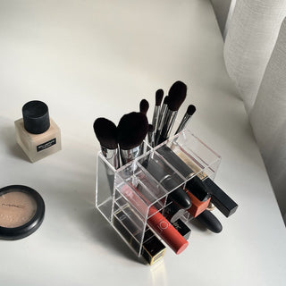 Clear Acrylic Lip Brush Stand Cosmetic Storage