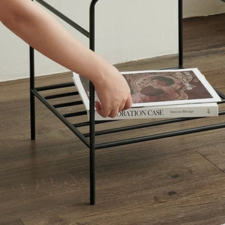 Iron Frame Two-Tier Storage Compact Side Table