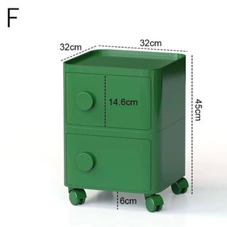 Castered Square Two-Tier Storage Rack Side Table