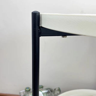 Round side table with castersin  wagon