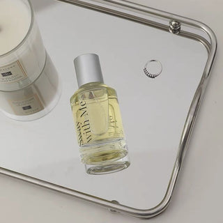 Stainless steel frame mirror tray silver for holding small items
