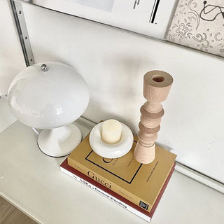 Wood Candle Holder  with Stand