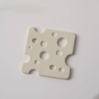 Cheese motif ceramic square coaster