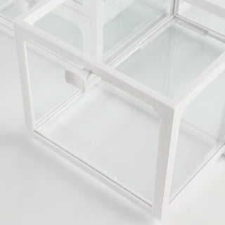 piece set Clear White Cosmetic Storage Box