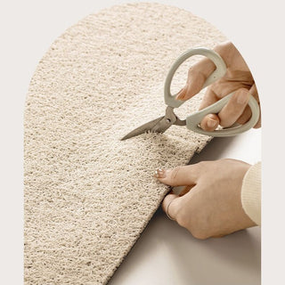 Oval Geometric Pattern Entrance Mat 50x80 Mud Removal Mat
