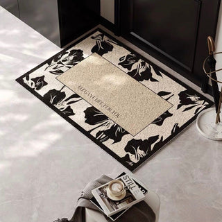 Modern floral pattern entrance mat 50x80 mud-removing mat