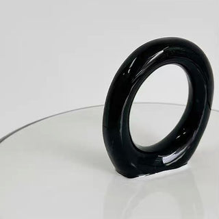 Two-tone ceramic stand tissue case