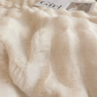 White Fluffy and Soft Duvet Cover Set  Bed Cover Bedding Cover