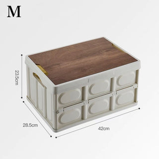 Wood Folding Container with Lid  3 Sizes