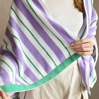 Mixed Stripe Color Bath Towel  100% Cotton Combed Cotton Absorbent Large Size Towel Blanket
