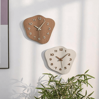 Wood Nuance Curve Silhouette Clock  Wall Clock Silent