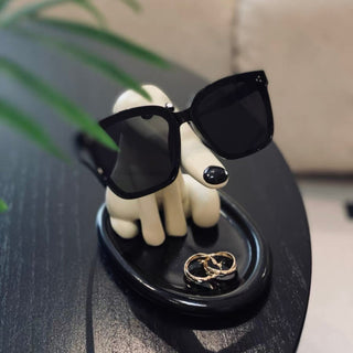 Monochrome Dog Motif Key Tray Dog Key Storage Entryway