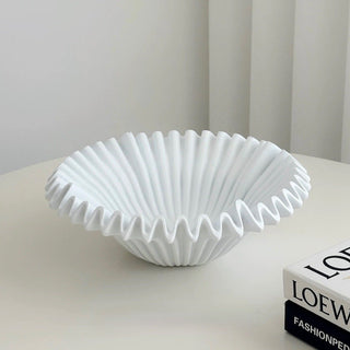 Modern Pleated Design Large Fruit Tray  Basket Storage Tray