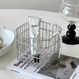 Set of 2  Stainless Steel Wire Mini Baskets