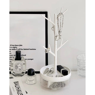 Tree-shaped degree rotating accessory key stand storage small item holder