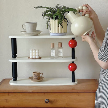 Red Ball Three-Tier Storage Display Rack