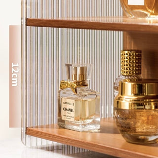 Bamboo Clear Two-Tier Storage Display Rack   Perfume Storage