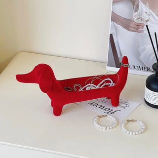 Dachshund motif accessory tray dog