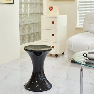 Curved design storage stool side table  in  chair