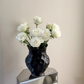 Uneven Ceramic Monotone Flower Vase