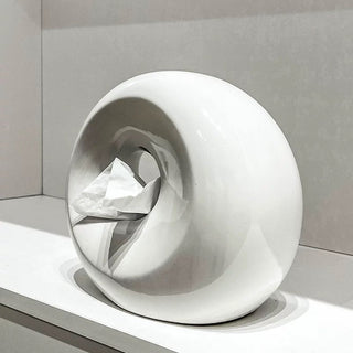 Modern Design Round Ceramic Tissue Case