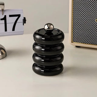 Ball Ceramic Brush Stand with Lid Three-Tier Four-Tier Chubby 6 Types  Small Item Storage