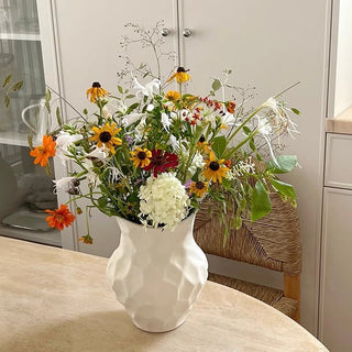 Uneven Ceramic Monotone Flower Vase