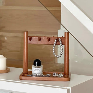 Natural Wood Accessory Key Stand Tray Storage Small Item Holder