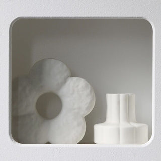 Flower motif ceramic flower vase