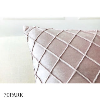 Velour Diamond Pattern Cushion Cover