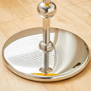 Silver Leg Round Compact Mini Side Table