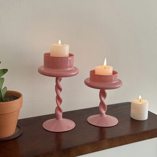way Pink Twist Candle Holder