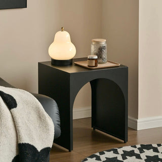Arch Open Iron Side Table  Storage