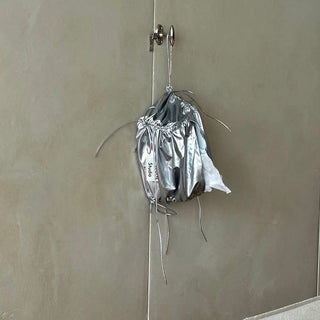 Silver Metallic Gathered Tissue Case