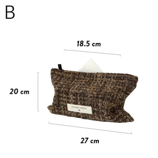 Tweed Mix Tissue Case   Hanging Cover