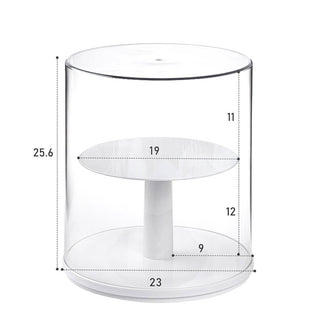 360 Degree Rotating Clear Perfume & Cosmetics Storage Two-Tier Display Rack