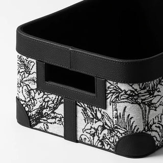 Leather Jacquard Storage Box  Basket Accessory Case
